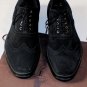 CESARE PACIOTTI SHOES $595 BLACK SUEDE WINGTIP FUR LINED DERBY 11 44e NEW