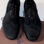 CESARE PACIOTTI SHOES $595 BLACK SUEDE WINGTIP FUR LINED DERBY 11 44e NEW