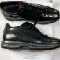 SANTONI SHOES $495 DARK GREEN CALF LOGO EMBOSSED AIRWALK TRAINER 11.5 44.5e NEW