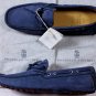 BRUNELLO CUCINELLI SHOES $735 SMOKE BLUE PEBBLE SOLE LOGO DRIVER 11.5 44.5 NEW