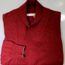 BRUNELLO CUCINELLI SWEATER $1795 CHERRY CASHMERE SHAWL COLLAR PULLOVER L 52e NEW