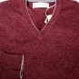 BRUNELLO CUCINELLI SWEATER MERLOT 100%CASHMERE V-NECK PULLOVER XXL 56e NEW