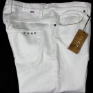 GUCCI JEANS $595 WHITE 4-STAR ORNAMENTED LOGO STRIPE FIT LEG DENIM 40/35 56e NEW