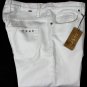 GUCCI JEANS $595 WHITE 4-STAR ORNAMENTED LOGO STRIPE FIT LEG DENIM 40/35 56e NEW