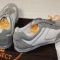 TOD'S T-PROJECT SHOES $445 WHITE/GRAY SUEDE PEBBLE SOLE TRAINERS 11 44e NEW