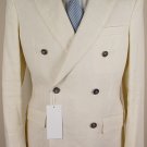 MAISON MARTIN MARGIELA COAT $2275 IVORY 1950s REPLICA TROPICAL JACKET 40 50e NEW