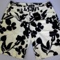 DOLCE & GABBANA SHORTS $640 BLACK/IVORY HIBISCUS PRINT BEACH BERMUDAS 39 56e NEW