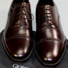 GIORGIO ARMANI SHOES $890 BURGUNDY CALFSKIN ORNAMENTED CAPTOE OXFORD 11 44e NEW