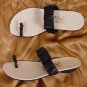 FERRAGAMO CREATIONS SHOES $940 BLACK NAPPA HANDMADE PONZA BOW SANDAL 6B 36 NEW