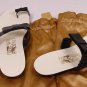 FERRAGAMO CREATIONS SHOES $940 BLACK NAPPA HANDMADE PONZA BOW SANDAL 6B 36 NEW
