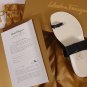 FERRAGAMO CREATIONS SHOES $940 BLACK NAPPA HANDMADE PONZA BOW SANDAL 6B 36 NEW