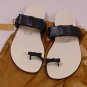 FERRAGAMO CREATIONS SHOES $940 BLACK NAPPA HANDMADE PONZA BOW SANDAL 6B 36 NEW
