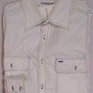 MICHAEL BASTIAN SHIRT $590 WHITE CONTRAST STITCH LOGO OWL SHIRT 15 3/4 40e NEW