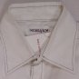 MICHAEL BASTIAN SHIRT $590 WHITE CONTRAST STITCH LOGO OWL SHIRT 15 3/4 40e NEW