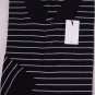 DIOR HOMME POLO SHIRT $495 BLACK/GRAY 2-BTN LOGO LONG SLEEVE POLO MED 50e NEW