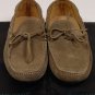SUTOR MANTELLASSI SHOES $545 KHAKI SUEDE TIED VAMP PEBBLED SOLE DRIVERS 9 42 NEW