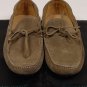 SUTOR MANTELLASSI SHOES $545 KHAKI SUEDE TIED VAMP PEBBLED SOLE DRIVERS 9 42 NEW
