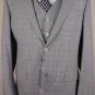 ALEXANDER MCQUEEN COAT $1595 BLACK w/GRAY/NAVY CROSS CHECK JACKET 36 46e NEW