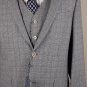 ALEXANDER MCQUEEN COAT $1595 BLACK w/GRAY/NAVY CROSS CHECK JACKET 36 46e NEW