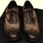 DOLCE & GABBANA SHOES $745 GRAY/EBONY WING-TIP ORNAMENTED OXFORD 10.5 43.5e NEW
