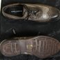DOLCE & GABBANA SHOES $745 GRAY/EBONY WING-TIP ORNAMENTED OXFORD 10.5 43.5e NEW