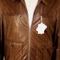 BRUNELLO CUCINELLI COAT $5100 DARK BROWN WAXED CALF BOMBER JACKET L 52e NEW