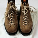 SANTONI SHOES $695 KHAKI SUEDE LUG SOLE CORDUROY PAD ANKLE HIKING BOOT 6 39e NEW