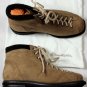 SANTONI SHOES $695 KHAKI SUEDE LUG SOLE CORDUROY PAD ANKLE HIKING BOOT 6 39e NEW