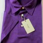 BRIONI POLO $395 DARK PURPLE COMBED COTTON 3-BTN POLO GOLF SHIRT MED 50e NEW