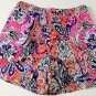 ETRO SWIM TRUNKS $365 PINK/PURPLE CHECK FLORAL PRINT LOGO SWIM SHORTS M 50e NEW