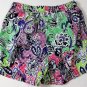 ETRO SWIM TRUNKS $365 RED/GREEN CHECK FLORAL PRINT LOGO SWIM SHORTS LG 52e NEW