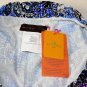 ETRO SWIM TRUNKS $365 BLUE/PURPLE CHECK FLORAL PRINT LOGO SWIM SHORTS SM 48e NEW