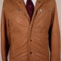 BRUNELLO CUCINELLI COAT $4745 TOBACCO WASHED LEATHER BOMBER JACKET MED 50e NEW
