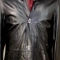 SALVATORE FERRAGAMO JACKET $4285 BLACK CALFSKIN LOGO GANCINI CAR COAT SM 48e NEW