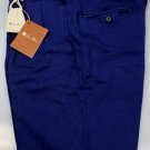LORO PIANA SHORTS $455 BLUE COTTON/LINEN 5-PKT BERMUDA DECK SHORT 36 52 NEW