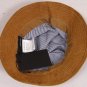 DSQUARED2 HAT $545 BROWN GOATSKIN LOGO BANDED FEDORA BUCKET HAT UNISEX SMALL NEW