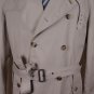 ZEGNA COAT $1995 BROWN COTTON/LEATHER 8-BTN BELTED SPRING TRENCH COAT 46 56e NEW