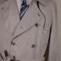ZEGNA COAT $1995 BROWN COTTON/LEATHER 8-BTN BELTED SPRING TRENCH COAT 46 56e NEW