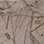 ZEGNA COAT $1995 BROWN COTTON/LEATHER 8-BTN BELTED SPRING TRENCH COAT 46 56e NEW