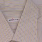 KITON DRESS SHIRT $765 TAN/BLUE STRIPE KITON HANDMADE SHIRT 15.5/34 39e NEW