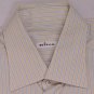 KITON DRESS SHIRT $765 TAN/BLUE STRIPE KITON HANDMADE SHIRT 15.5/34 39e NEW