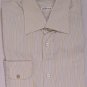KITON DRESS SHIRT $765 TAN/BLUE STRIPE KITON HANDMADE SHIRT 15.5/34 39e NEW