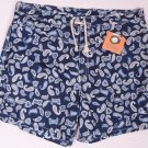 ETRO SWIM TRUNKS $350 NAVY/BLUE LOGO PAISLEY BEACHWEAR BOARD SHORTS XL 54e NEW