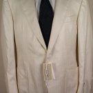 CANALI JACKET $1595 IVORY 100%SILK 2-BTN SPORT COAT BLAZER 40C 50e NEW