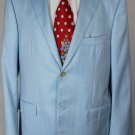 ISAIA JACKET $2485 SKY BLUE WOOL/SILK 2-BTN HANDMADE SPORT COAT 42R 52e NEW