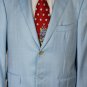 ISAIA JACKET $2485 SKY BLUE WOOL/SILK 2-BTN HANDMADE SPORT COAT 42R 52e NEW