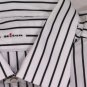 KITON DRESS SHIRT $995 WHITE/BLACK STRIPE HANDMADE FC DRESS SHIRT 19/38 47e NEW