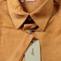 BRIONI POLO $395 ORANGE CREAM COMBED COTTON 3-BTN POLO GOLF SHIRT LG 52e NEW