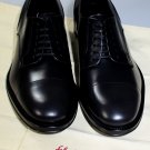 SALVATORE FERRAGAMO SHOES $760 BLACK BRUSHED CALF CAPTOE DERBY 9.5EE 42.5e NEW