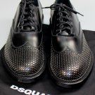 DSQUARED2 SHOES $1350 BLACK CALF GUNMETAL NAILHEAD ORNAMENTED WINGTIP 12 45 NEW